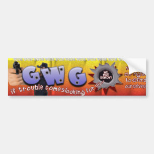 GWG - GIRL WITH A GUN BUMPER STICKER