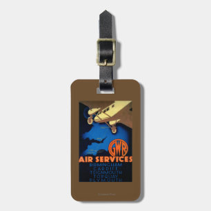 GWR Air Services Vintage PosterEurope Luggage Tag