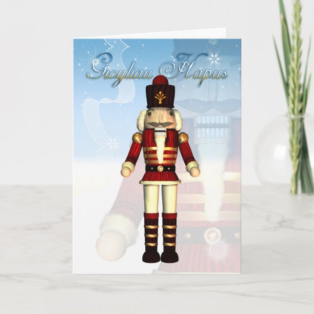Gwyliau Hapus Happy Holidays - Welsh Holiday Card (Front)