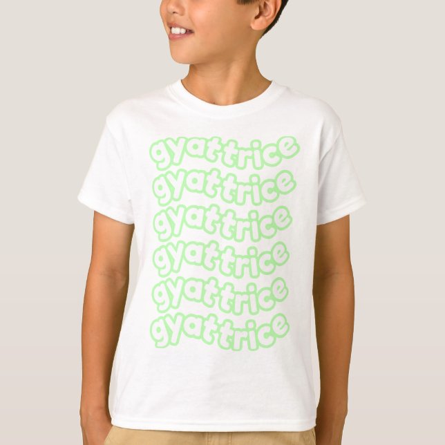 @gyattrice Logo Pastel Green Kid’s T-Shirt (Front)