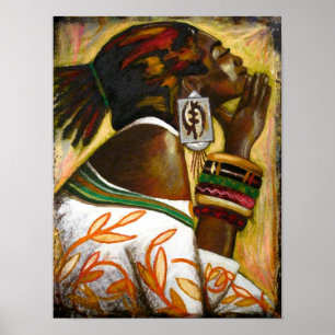 Gye Nyame Adinkra - OmninnerG by Mansa Pryor Poster