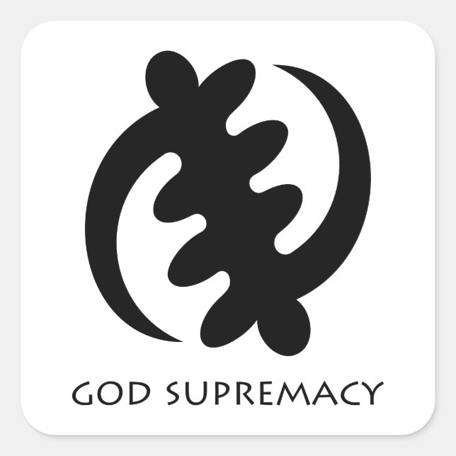 Gye Nyame African Adinkra Symbol Sticker  (Front)