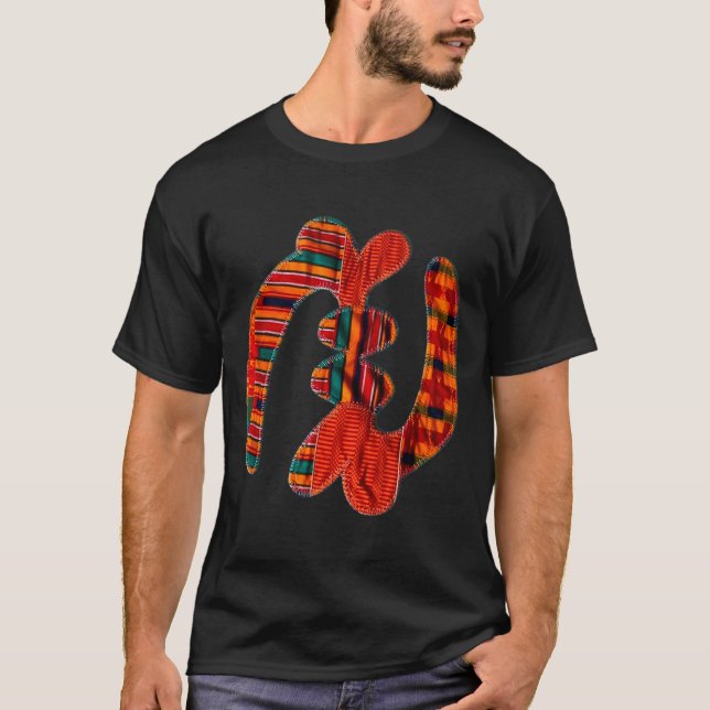 Gye Nyame - African Kente Cloth Symbol Ghana  T-Shirt (Front)