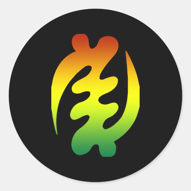 GYE NYAME CLASSIC ROUND STICKER (Front)