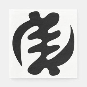Gye Nyame   God is Supreme Adinkra Symbol Napkin