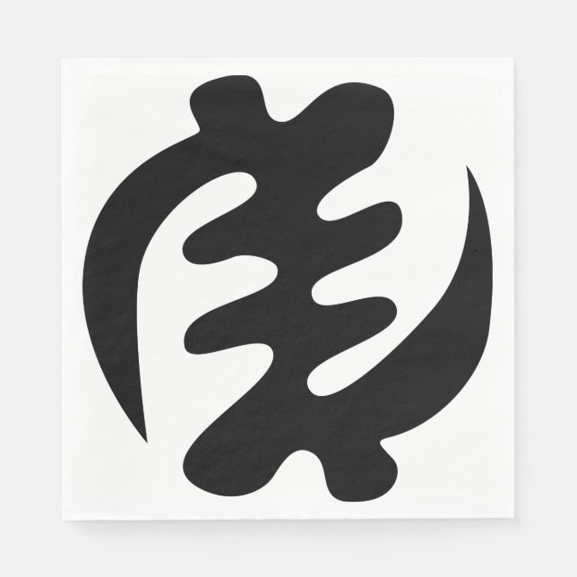 Gye Nyame | God is Supreme Adinkra Symbol Napkin (Front)