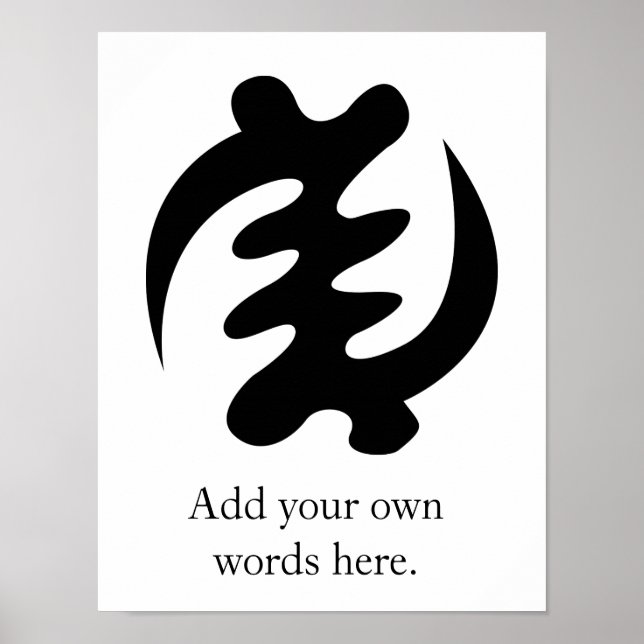 Gye Nyame | God is Supreme Adinkra Symbol Poster (Front)