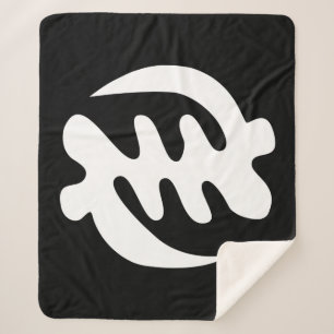 Gye Nyame God is Supreme Adinkra Symbol Sherpa Blanket
