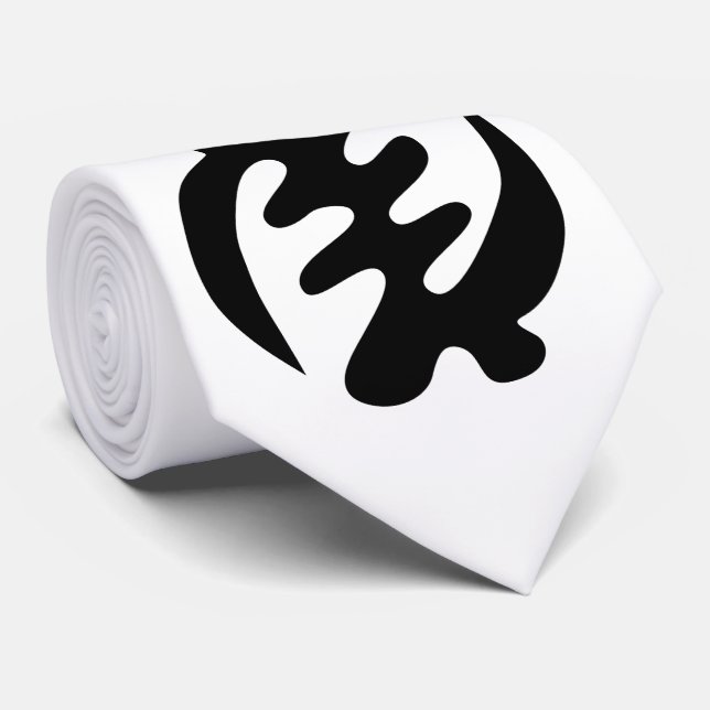 Gye Nyame | God is Supreme Adinkra Symbol Tie (Rolled)