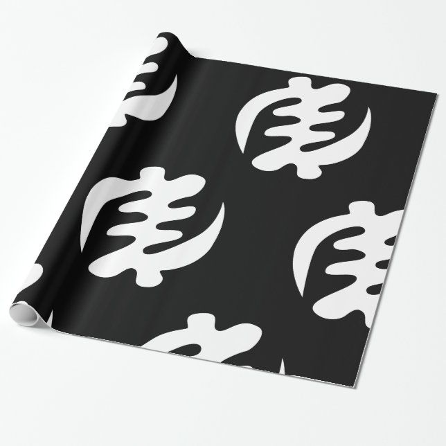 Gye Nyame | God is Supreme Adinkra Symbol Wrapping Paper (Unrolled)