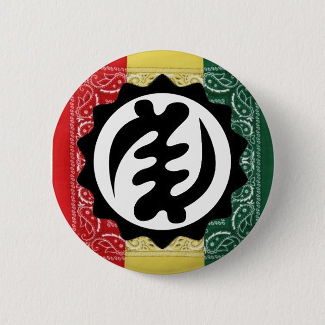 GYE NYAME, Red Yellow, and Green Button (Front)