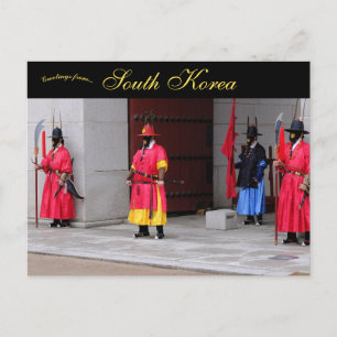 Gyeongbokgung Palace Security Seoul South Korea Postcard