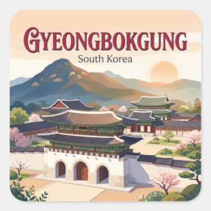 Gyeongbokgung Palace South Korea Square Sticker