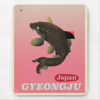 Gyeongju Korea vintage style travel poster Mouse Mat