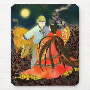 Gyeonwu & Jiknyeo: The Story of Chilseok in Korea Mouse Mat