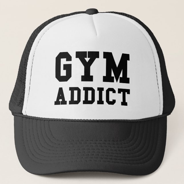 GYM ADDICT COFFEE MUG TRUCKER HAT (Front)