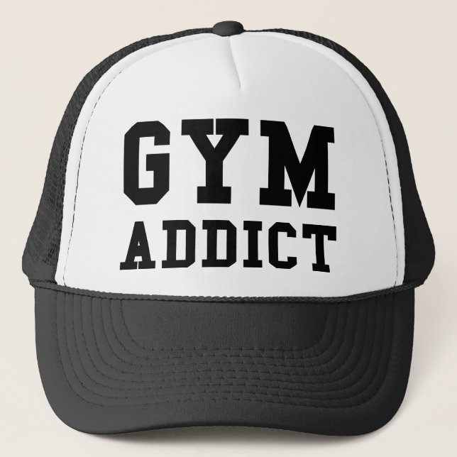 GYM ADDICT TRUCKER HAT (Front)