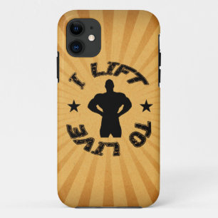 GYM AND BODYBUILDING I LIFT TO LIVE iPhone 11 CASE