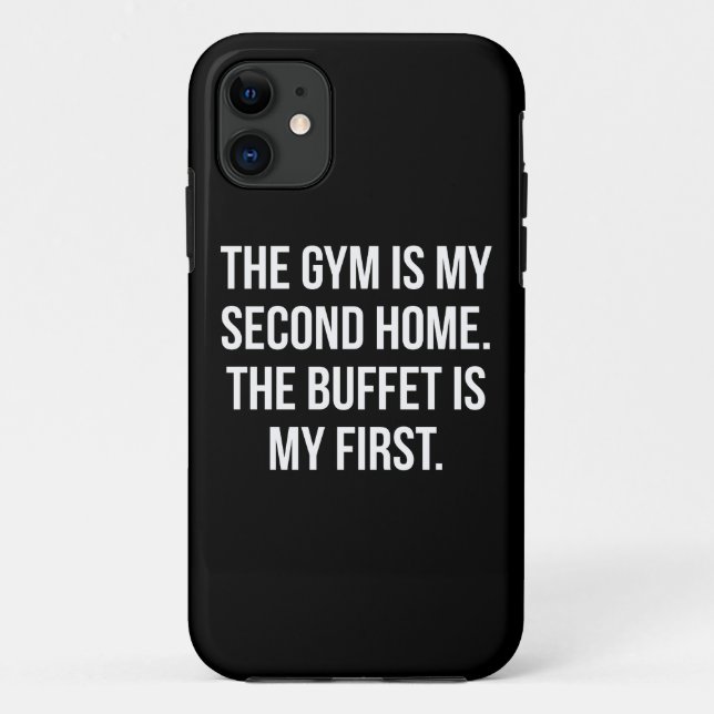 Gym and Buffet is My Home, Bulking - Funny Workout Case-Mate iPhone Case (Back)