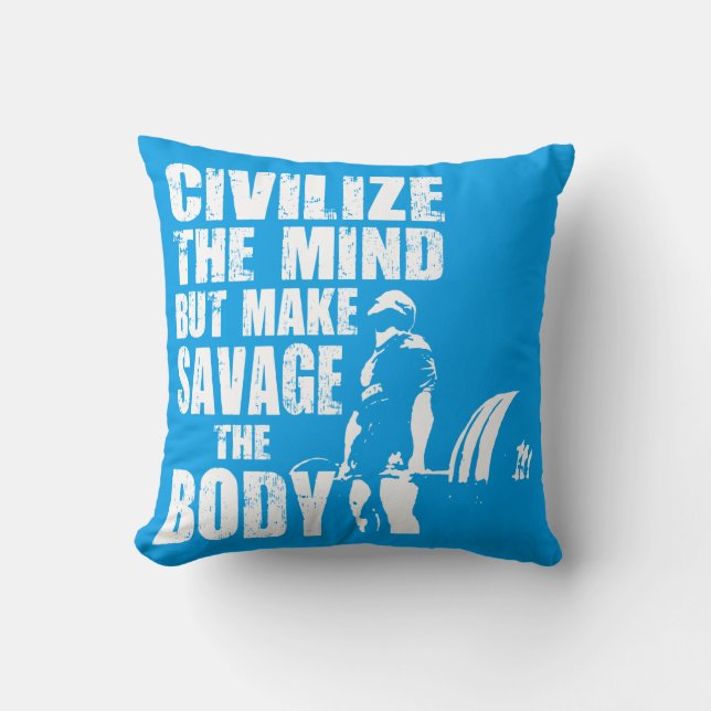 Gym and Fitness Motivation - Make Savage The Body Cushion (Front)