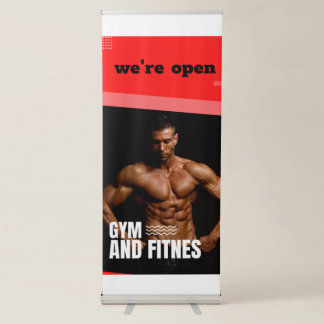Gym and fitness promotional retractable banner