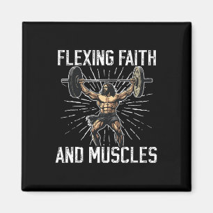 Gym And Jesus Christian Bodybuilder Religious Body Magnet