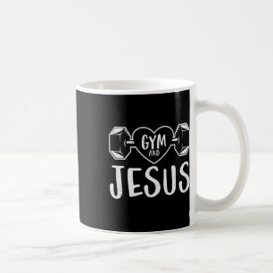 Gym And Jesus Gym Fitness Lifting Weights Body Bui Coffee Mug