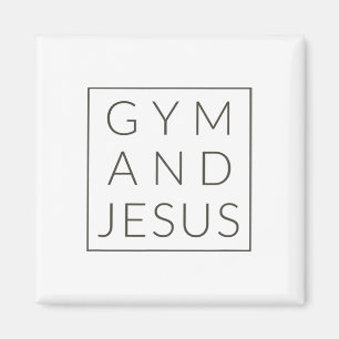 Gym And Jesus Magnet