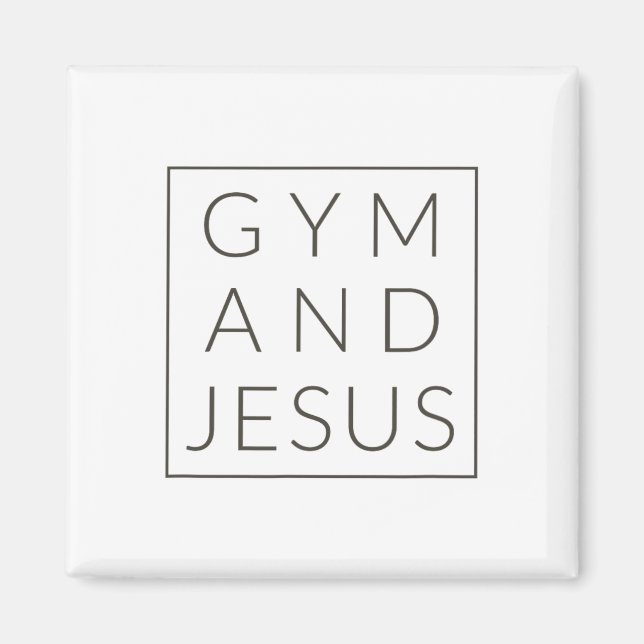 Gym And Jesus  Magnet (Front)