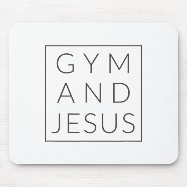 Gym And Jesus  Mouse Mat (Front)