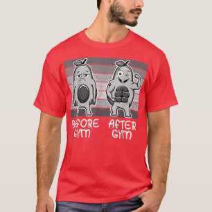 Gym Avocado, Mens Womens Weight Lifting, Funny Wor T-Shirt
