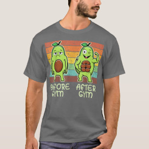Gym Avocado, Mens Womens Weight Lifting, Funny Wor T-Shirt