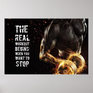 Gym B Artwork Training Workout Motivation Quote Poster
