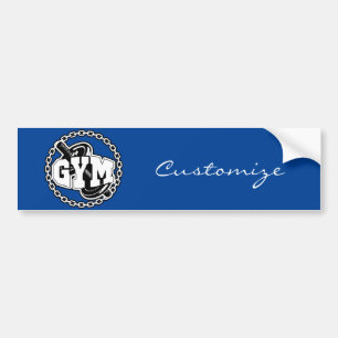 Gym Barbell Logo Thunder_Cove Bumper Sticker