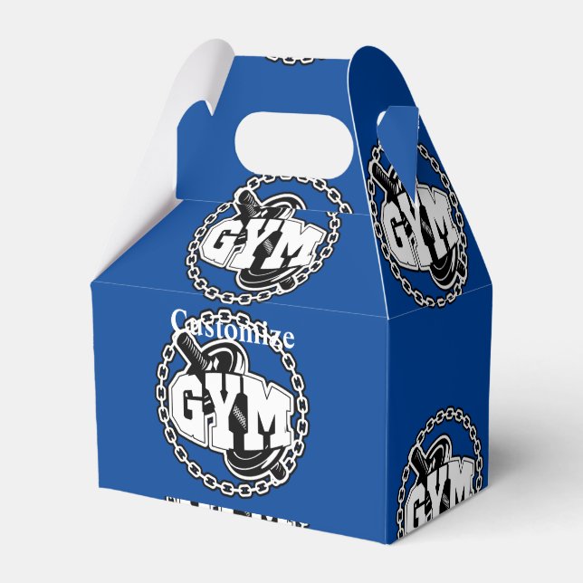 Gym Barbell Logo Thunder_Cove Favour Box (Front Side)
