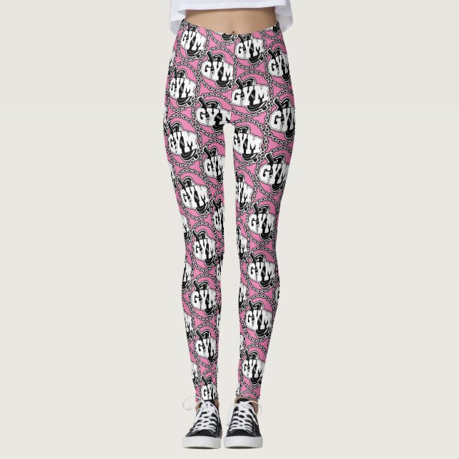 Gym Barbell Logo Thunder_Cove Leggings (Front)