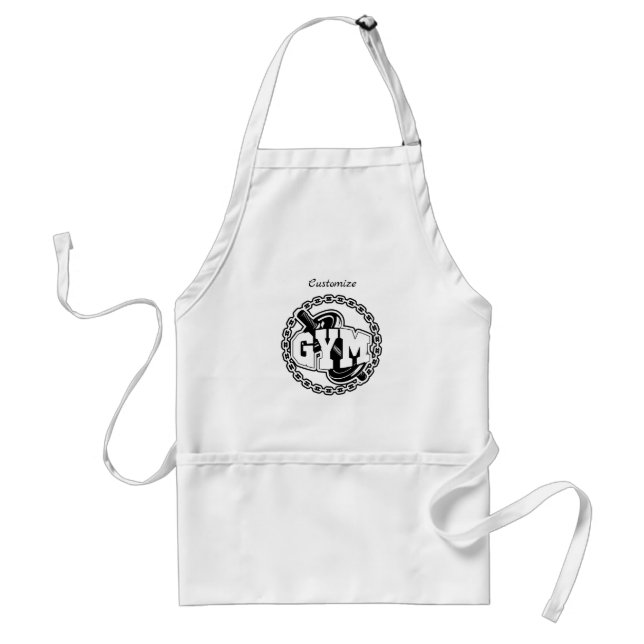 Gym Barbell Logo Thunder_Cove Standard Apron (Front)