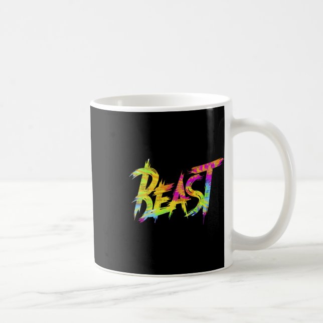 Gym Beast Bodybuilding Workout Humour Tie Dye Weig Coffee Mug (Right)