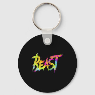 Gym Beast Bodybuilding Workout Humour Tie Dye Weig Key Ring