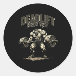 Gym Beast Bodybuilding Workout Motivation Tee Weig Classic Round Sticker