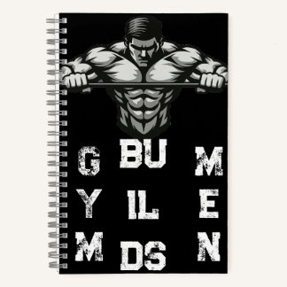 Gym Beast Notebook Veiny Dumbbell Grip Cover