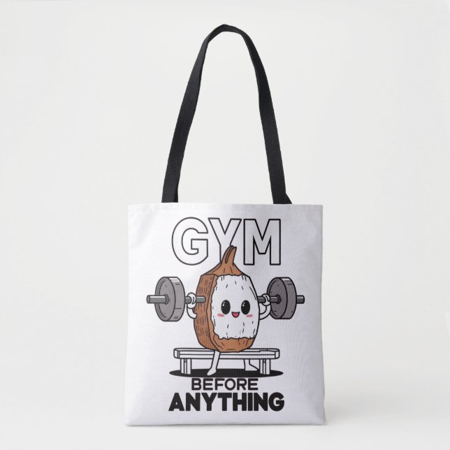 gym before anything workout gym  tote bag (Front)