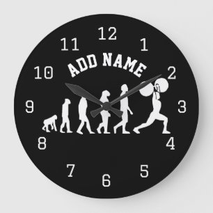 Gym Bodybuilder ANY COLOR Personalised Large Clock