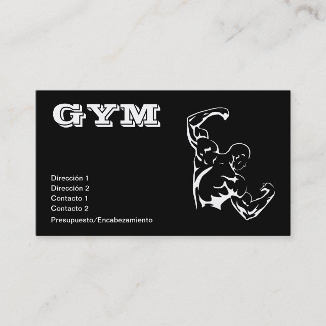 GYM Bodybuilding Business Card (Front)