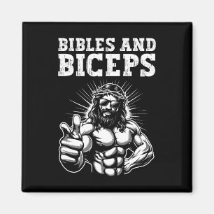 Gym Bodybuilding Fitness Humour Bibles And Biceps  Magnet