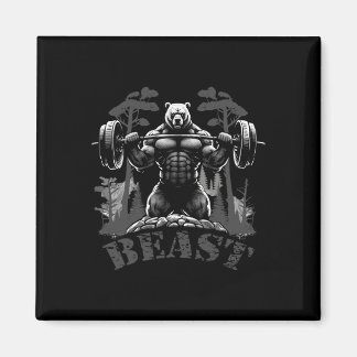 Gym Bodybuilding Fitness Workout Beast Bear With D Magnet