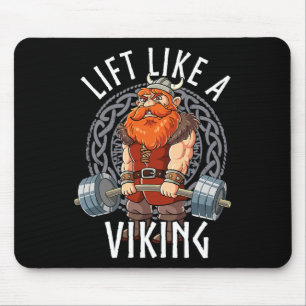 Gym Bodybuilding Lift Like A Viking  Mouse Mat