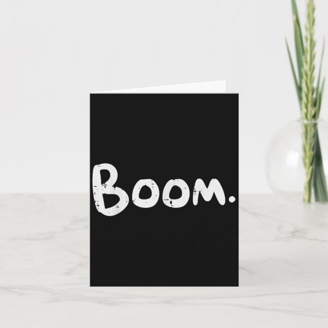 Gym Boom Workout Exercise Fitness Motivational Men Card (Front)