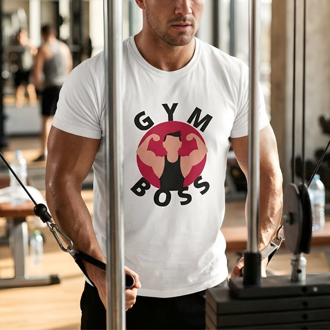 Gym Boss Fitness Red Sun Graphic Workout T-Shirt (Creator Uploaded)