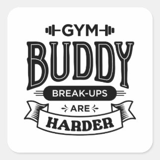gym bro rat fitness workout break up buff bulking square sticker